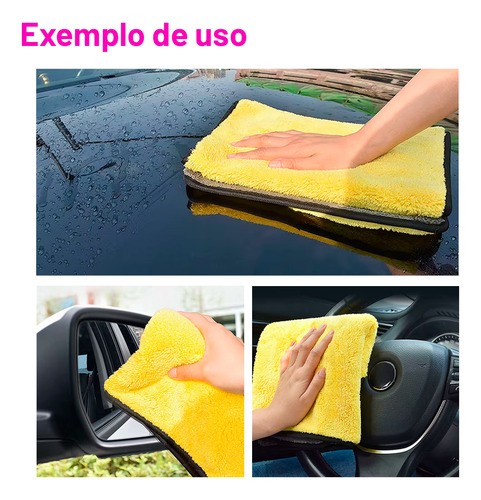 Toalha De Limpeza Com Alta Absorção Para Secar Carro 30x30cm