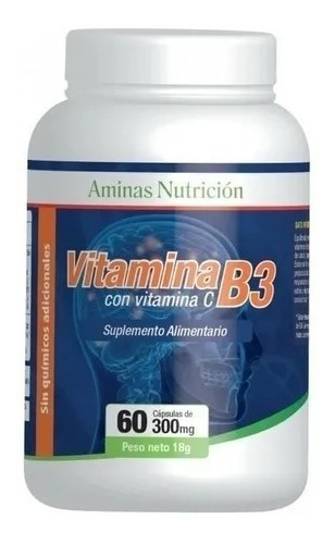 Vitamina B3 (niacina) 60 Capsulas 300 Mg