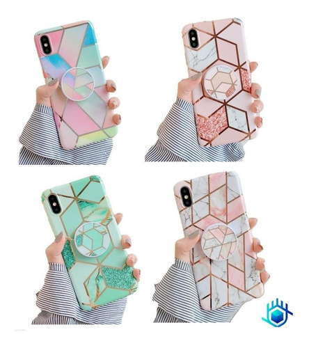 Imagen 1 de 9 de Funda Geometria +pop iPhone Mujer Hombre Dama Protector Case