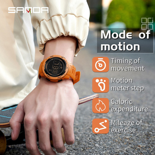 Relojes Digitales Simples Con Cronógrafo Led Sanda Para Homb