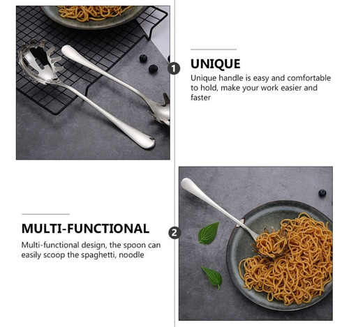 Cuchara Fideos Pasta Espaguetis Familiar Inoxidable Colador