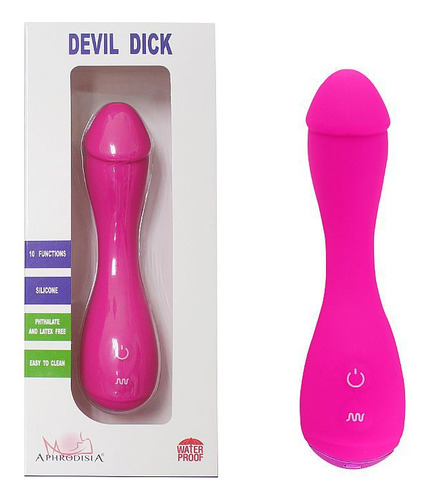 Vibrador Devil Dick de silicona Soft Touch para punto G con 10 V