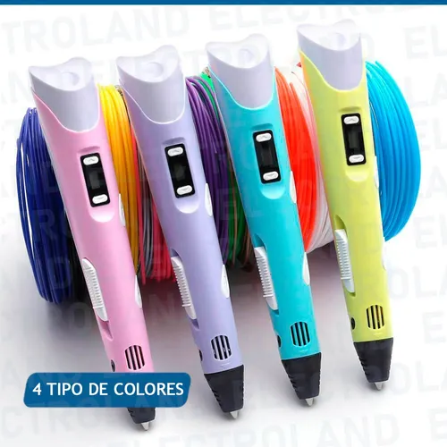 Lapiz 3d Impresora Lapicera 3d Lcd Base + Filamentos Regalo