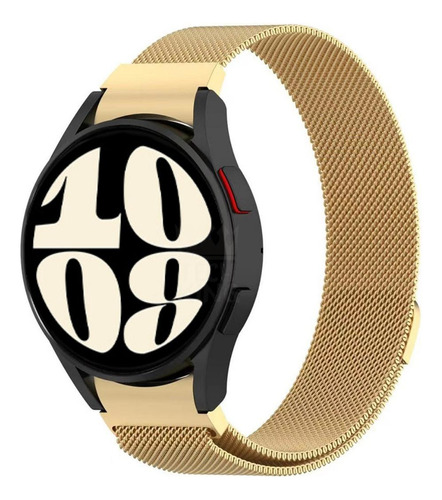 Pulsera magnética curva de metal para Watch6, 40 mm, color dorado