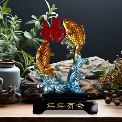 Estatua De Carpa Feng Shui, Salto De Carpa, Regalo De