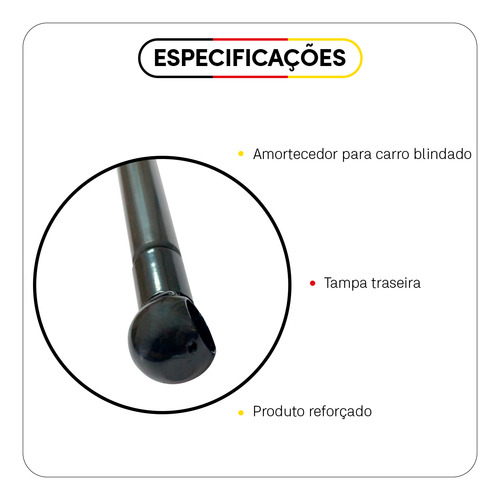 Par Amortecedor Freelander Blindado Porta Malas 2006 A 2015