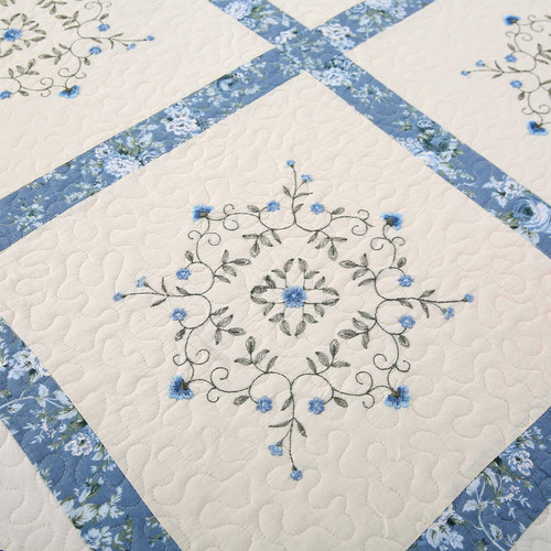 Colcha De Cama Acolchada De Lujo Kasentex 100% Algodón Con