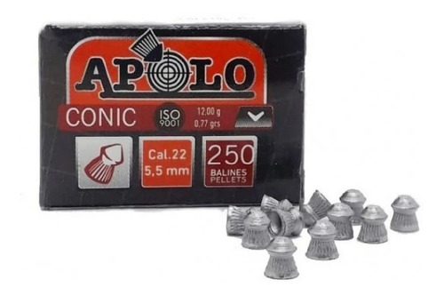 Balines Apolo Conic Copita 5.5 X 250 Rifles Aire Comprimido