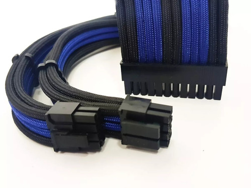 Imagem 7 de 7 de Kit 4 Cabos Extensor Sleeve Tcl 24p + 2pcie +cpu
