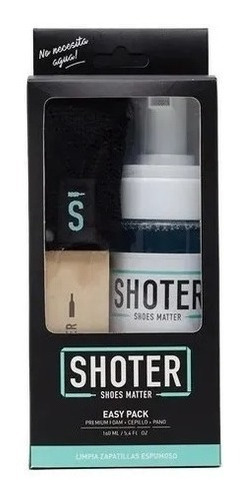 Imagen 1 de 3 de Limpia Zapatillas Shoter Easy Pack-kit (espuma+cepillo+paño