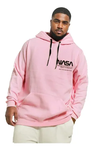 Buzo Oversize Nasa Rosa Hombre Capucha Algod n Rustico Env o gratis