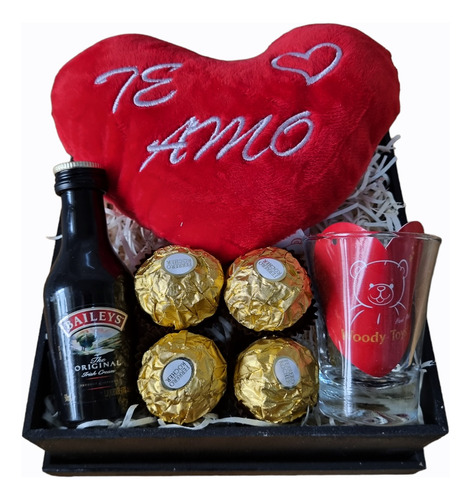 Regalo Dia De Los Enamorados Con Bombones Ferrero + Peluche 