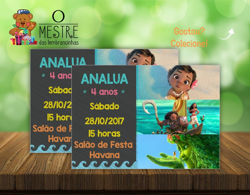 Convite Digital Moana Baby