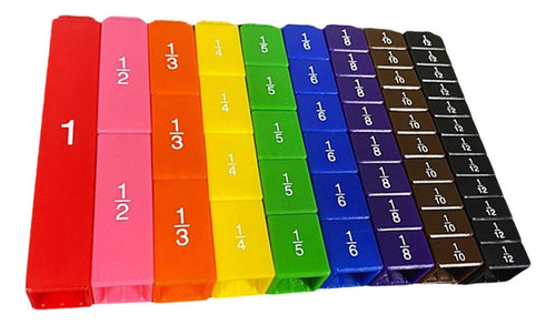 Bloques De Fracción Plástica, Montessori Matemáticas Y