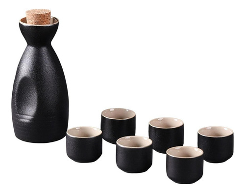 Juego De Tazas De Sake De Cerámica, Adorno Con 6 Tazas