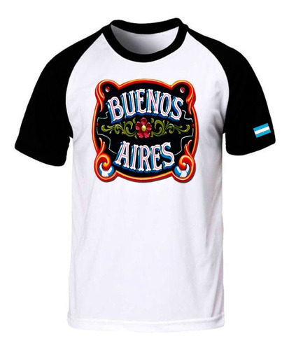 Buenos Aires Fileteado Porteño Remera Spun Adulto/niño