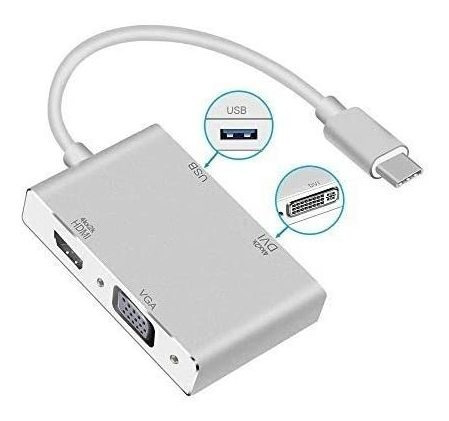 Hub Usb-c Xhony A Usb 3.0 Hdmi Vga Dvi Para Macbook Y Mas