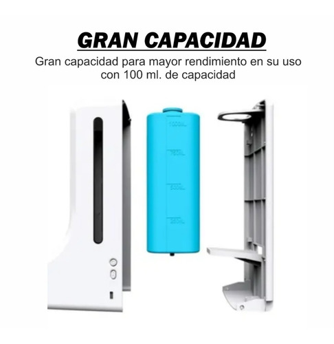 Imagen 3 de 8 de Termómetro Y Dispensador De Alcohol Gel Auto K9