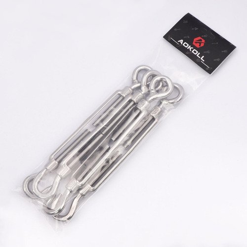Tensores De Gancho Y Ojal M8 Acero Inoxidable 304 Mmg