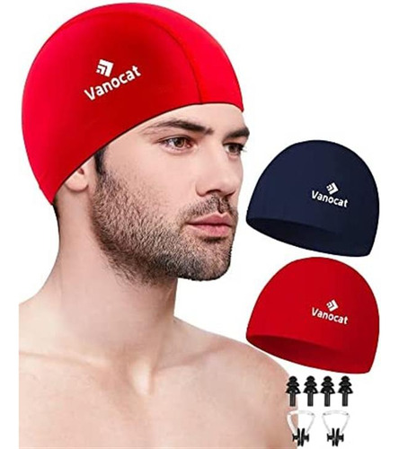 Paquete De 2 Gorros De Natación De Lycra Para Mujeres Y Homb