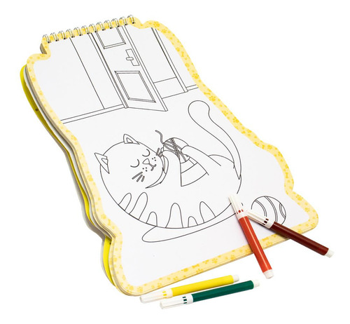 Livro Colorir É Divertido Animais De Estimação Canetinha Adesivos