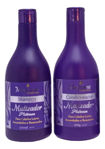 Kit Matizador Platinum Maycrene Shampoo Condicionador 2x500g