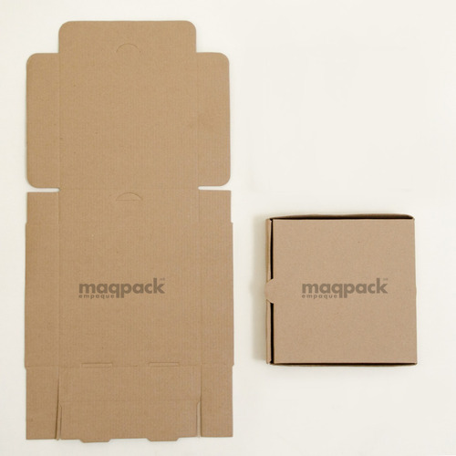 50 Cajas Para Pizza 18x18x4.5cms Carton Microcorrugado Kraft