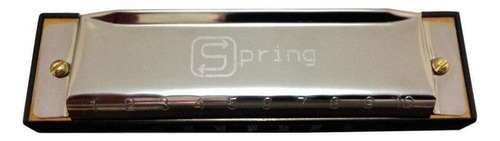 Gaita Harmonica Diatonica Em A La Spring Sg20a Cor Prateado