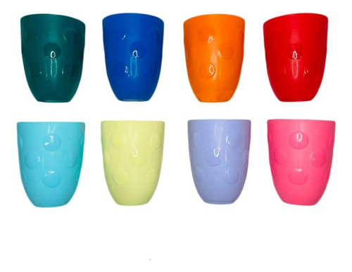 50 Vasos Plasticos A Lunares Plastic Art Irrompibles Fabrica