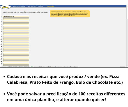 Planilha Custo E Preço (pizzarias, Restaurantes E Mais!)