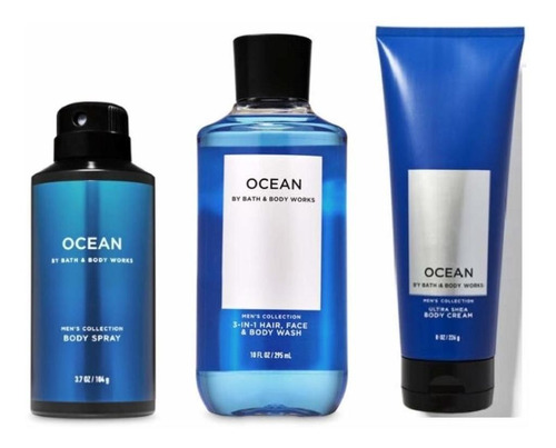 Bath And Body Works, Ocean, Para Hombre, Paquete De 3 Piezas