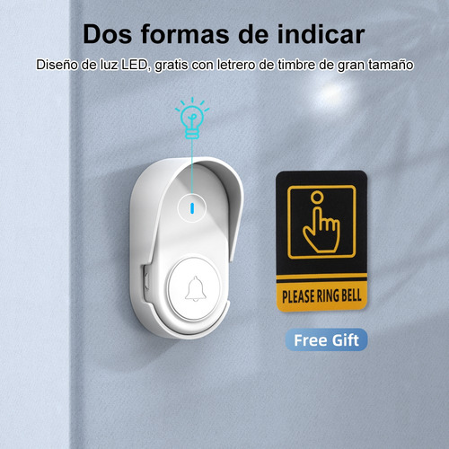 Timbre Inalámbrico Impermeable D11, 1 Transmisor, 3 Receptor