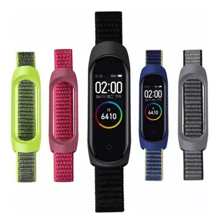 Pulseira De Nylon Velcro Para Xiaomi Mi Band 3 / 4 / 5 / 6