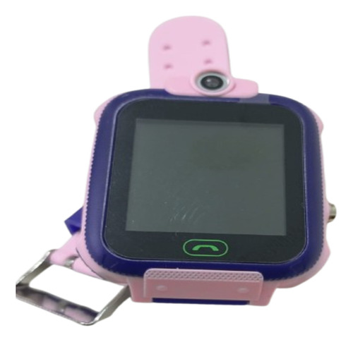 Relógio Inteligente Com Smartwatch Infantil Rastreador Chip Caixa Amarelo Pulseira Rosa Desenho Da Pulseira Mesh