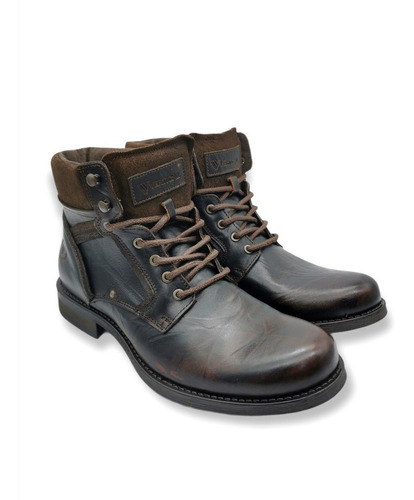 Botas Machucado De Piel Para Hombre