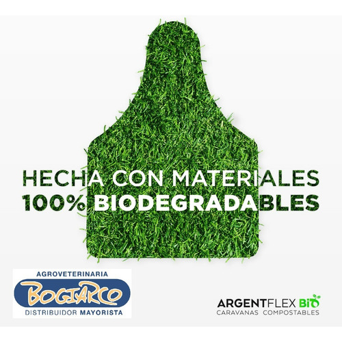 50 Caravanas Hacienda Bio Compostables + Pinza Envio Gratis