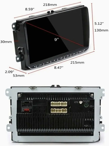 Imagen 4 de 9 de Auto Estéreo Con Pantalla 9in Wifi Android Y Gps Para Vw
