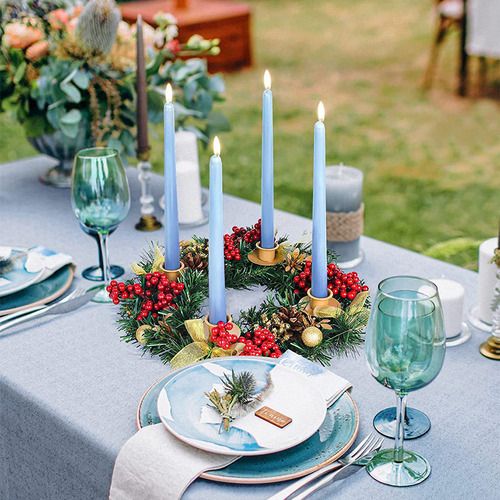 / Centro De Mesa, Velas, Decoración De Piña, Para Adviento Y