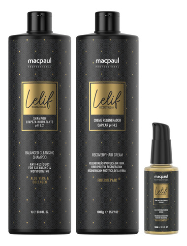 Kit Regenerador Capilar Recarga De Queratina Lelif Macpaul