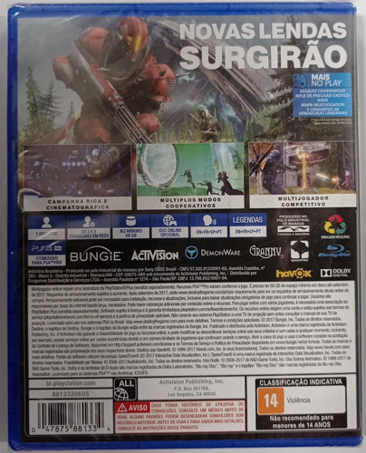 Jogo Destiny 2 Ps4 Físico Novo Lacrado
