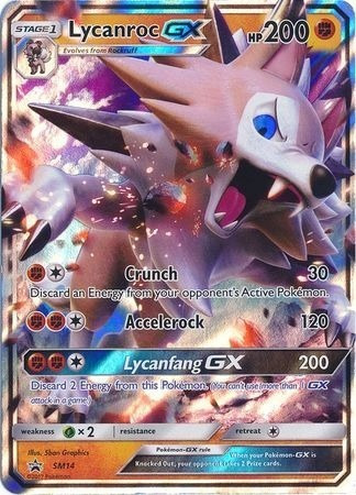 Lycanroc Gx Carta Pokémon Original+10 Cartas+regalos