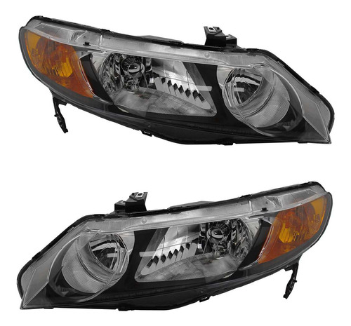 Par Faros Civic Sedan 2006-2007 F/negro Cuarto/ambar 4p Opt