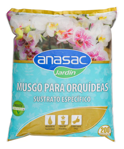 Sustrato Para Orquídeas Musgo Anasac 200 Gr