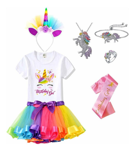 Joyas De Unicornio, Diadema, Camiseta, Vestido De Tutu Y Fa