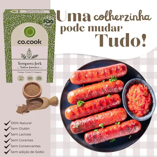 Cocook Especiaria Natural Tempero Jerk Sabor Jamaica 75g
