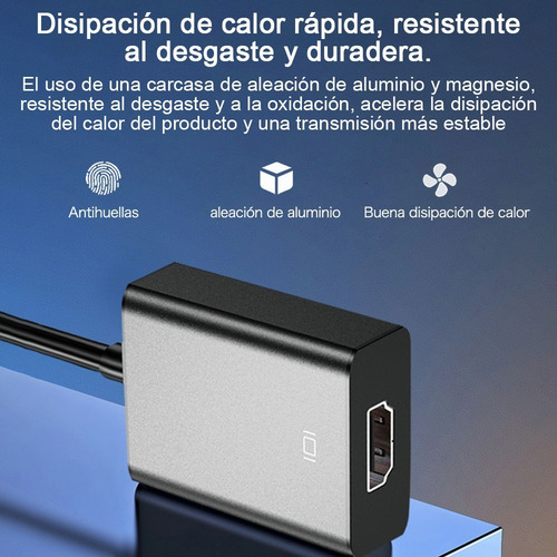 Imagen 9 de 10 de Cable Convertidor Video Vga A Hdmi + Audio Full Hd 1080p