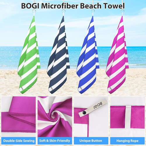 Juego De Toallas De Playa De Microfibra Bogi, Toalla De Play