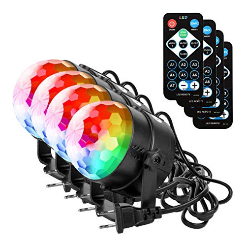 Luz De Fiesta De Bola De Disco, Rgb De 7 Colores/activa...