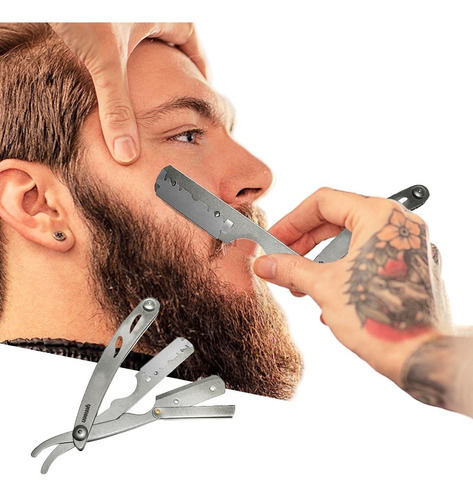 Navaja Barbero Afeitar Profesional Peluquería Corte Barba