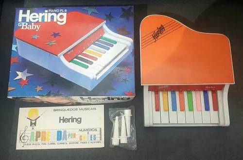 Anos 80 Piano De Brinquedo Hering Baby Na Caixa Nunca Usado!